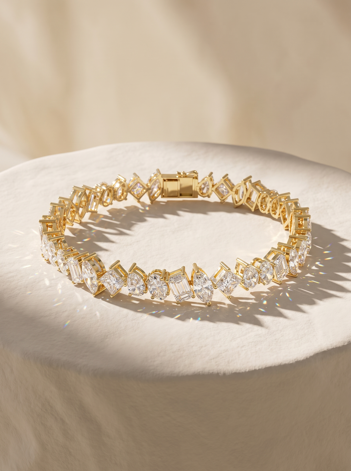 Multi Shape Diamond Fashion Bracelet