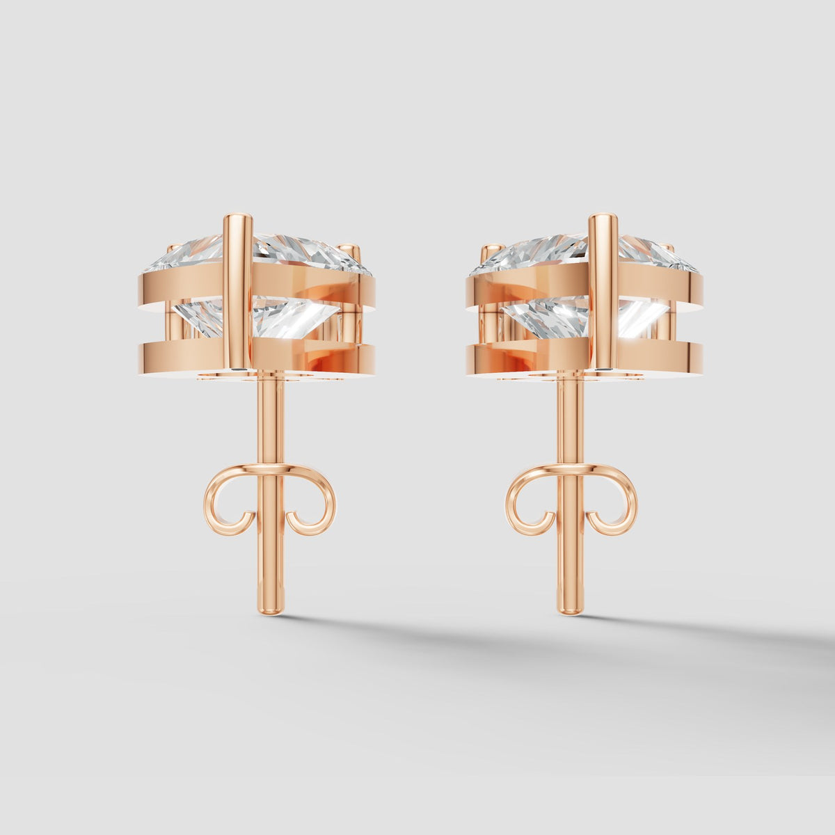 Amour Heart Drops in Rose Gold