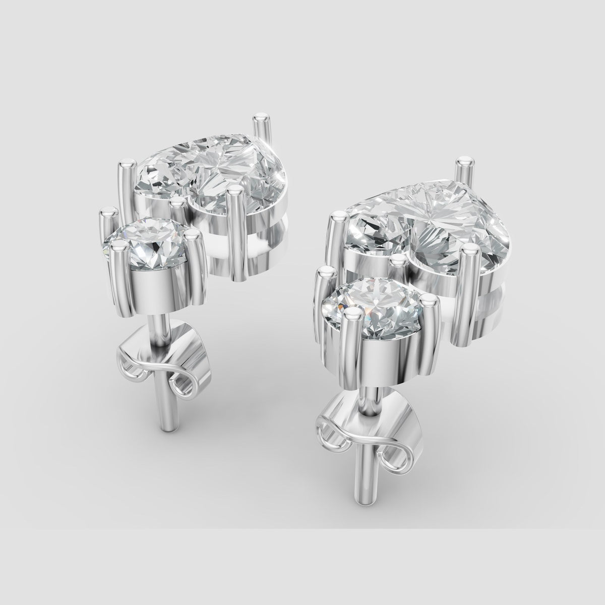 Amour Heart Drops in White Gold