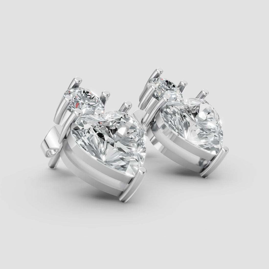 Amour Heart Drops in White Gold