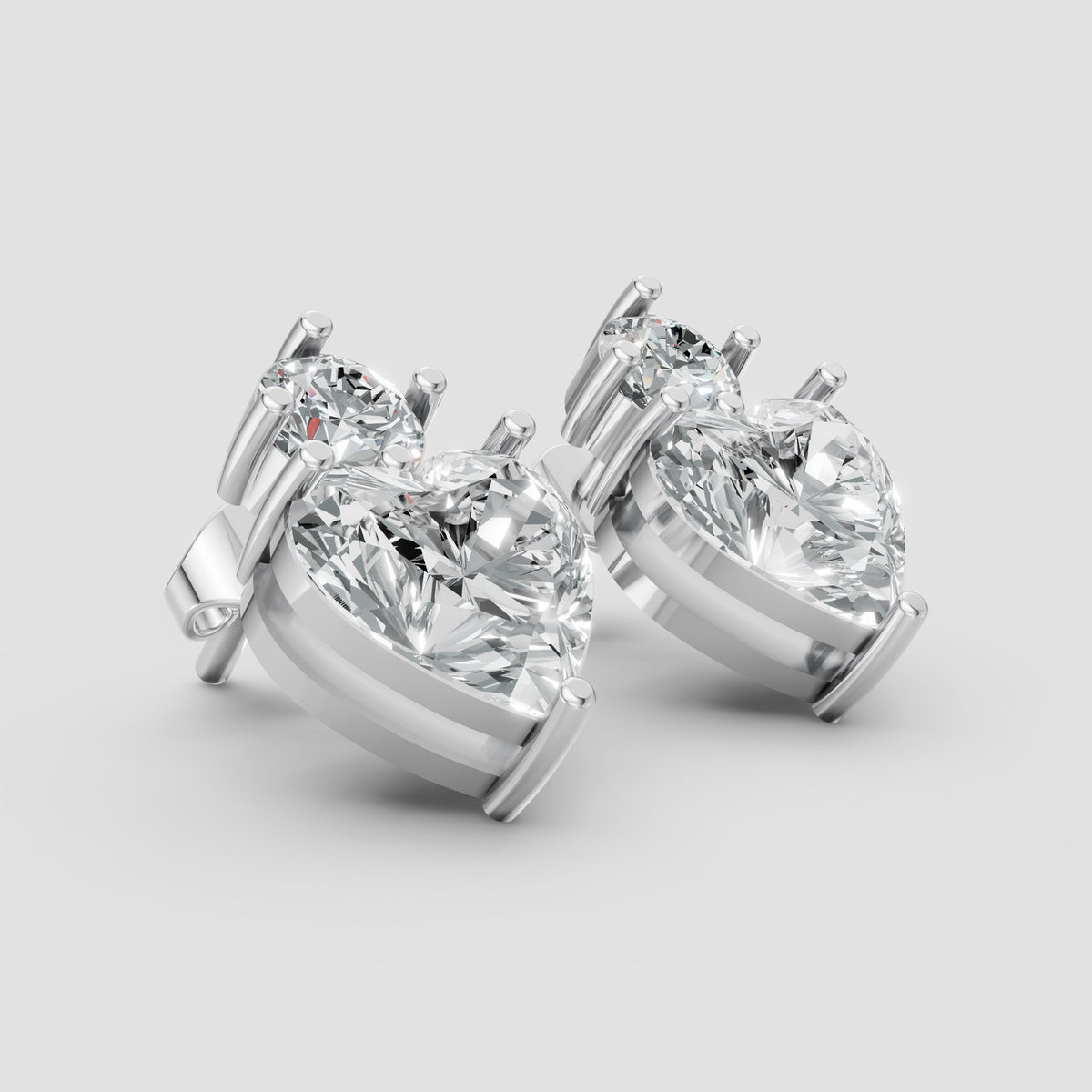 Amour Heart Drops in White Gold