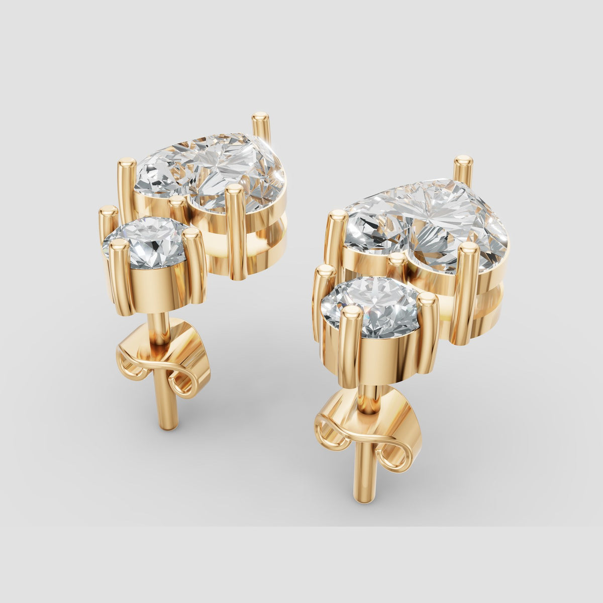 Amour Heart Drops in Yellow Gold