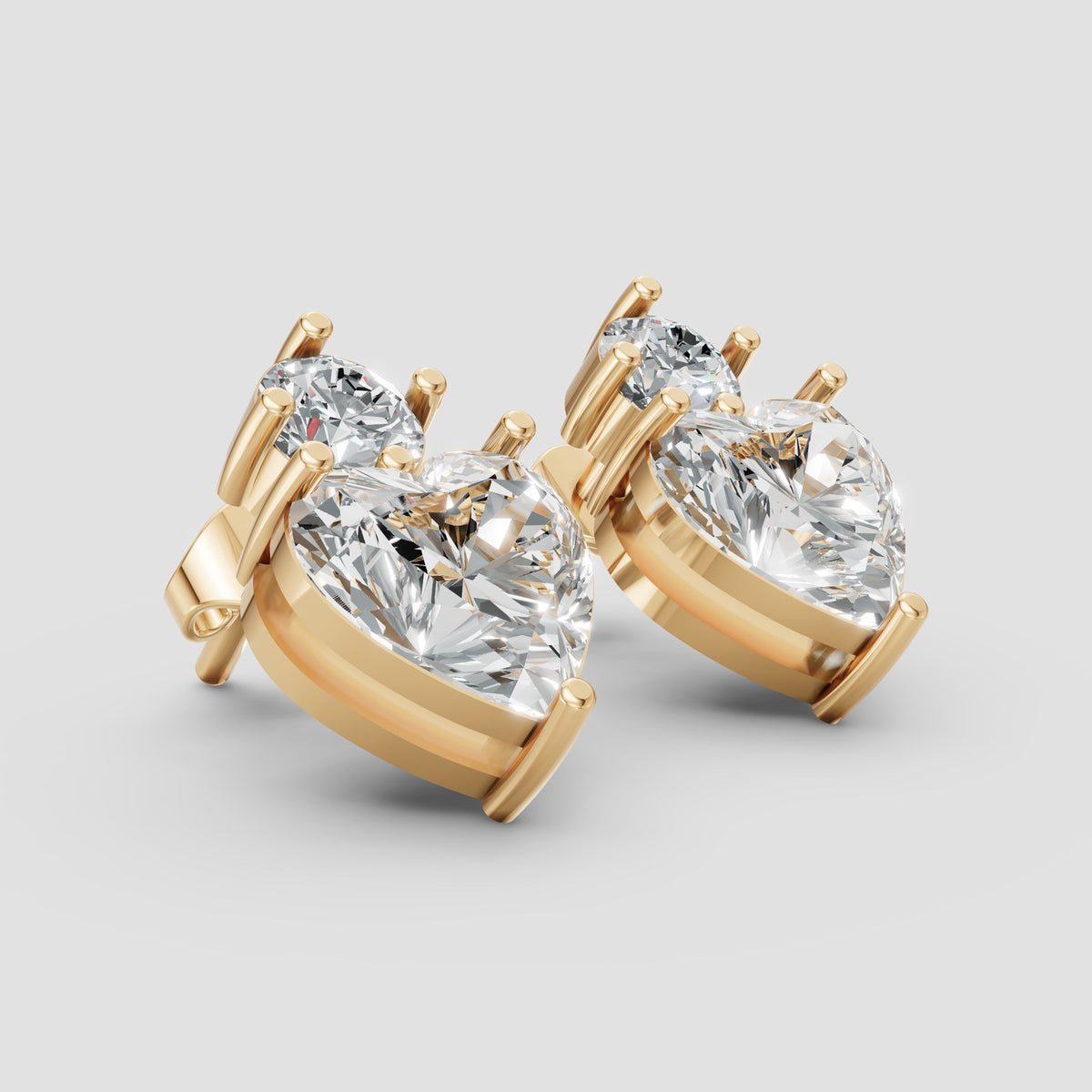 Amour Heart Drops in Yellow Gold