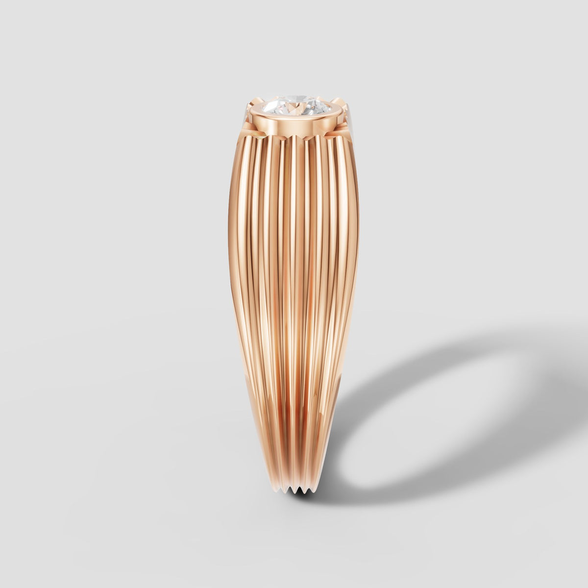 Apollo Sunburst Ring in Rose Gold