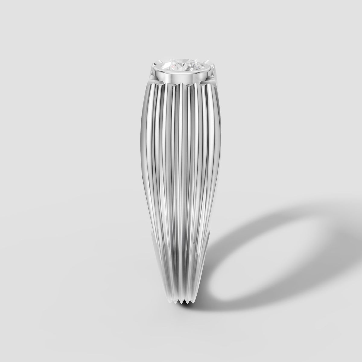 Apollo Sunburst Ring in White Gold