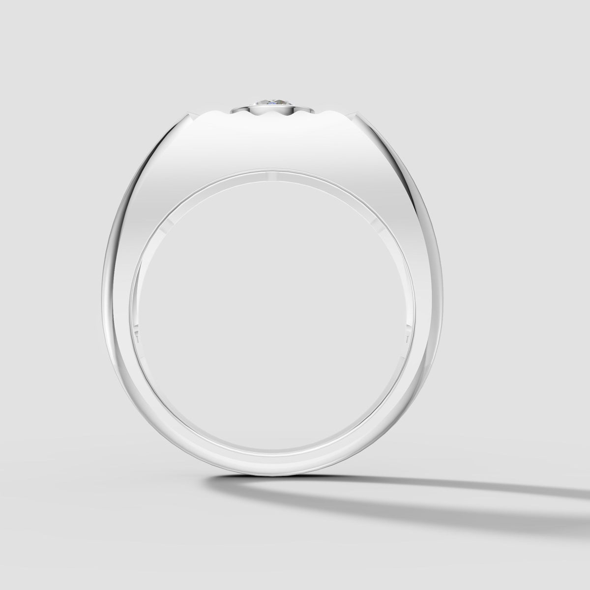 Apollo Sunburst Ring in White Gold