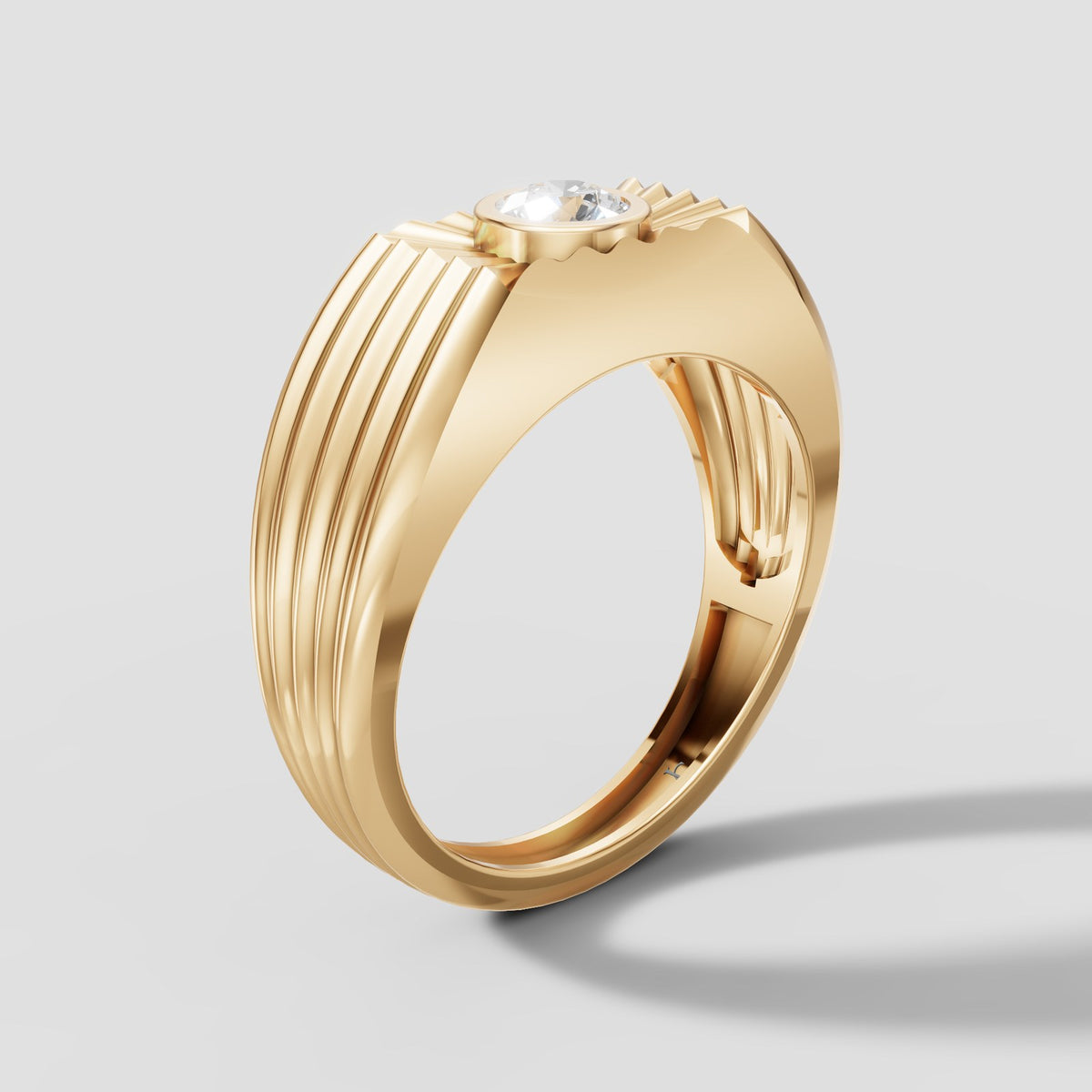 Apollo Sunburst Ring in Yellow Gold