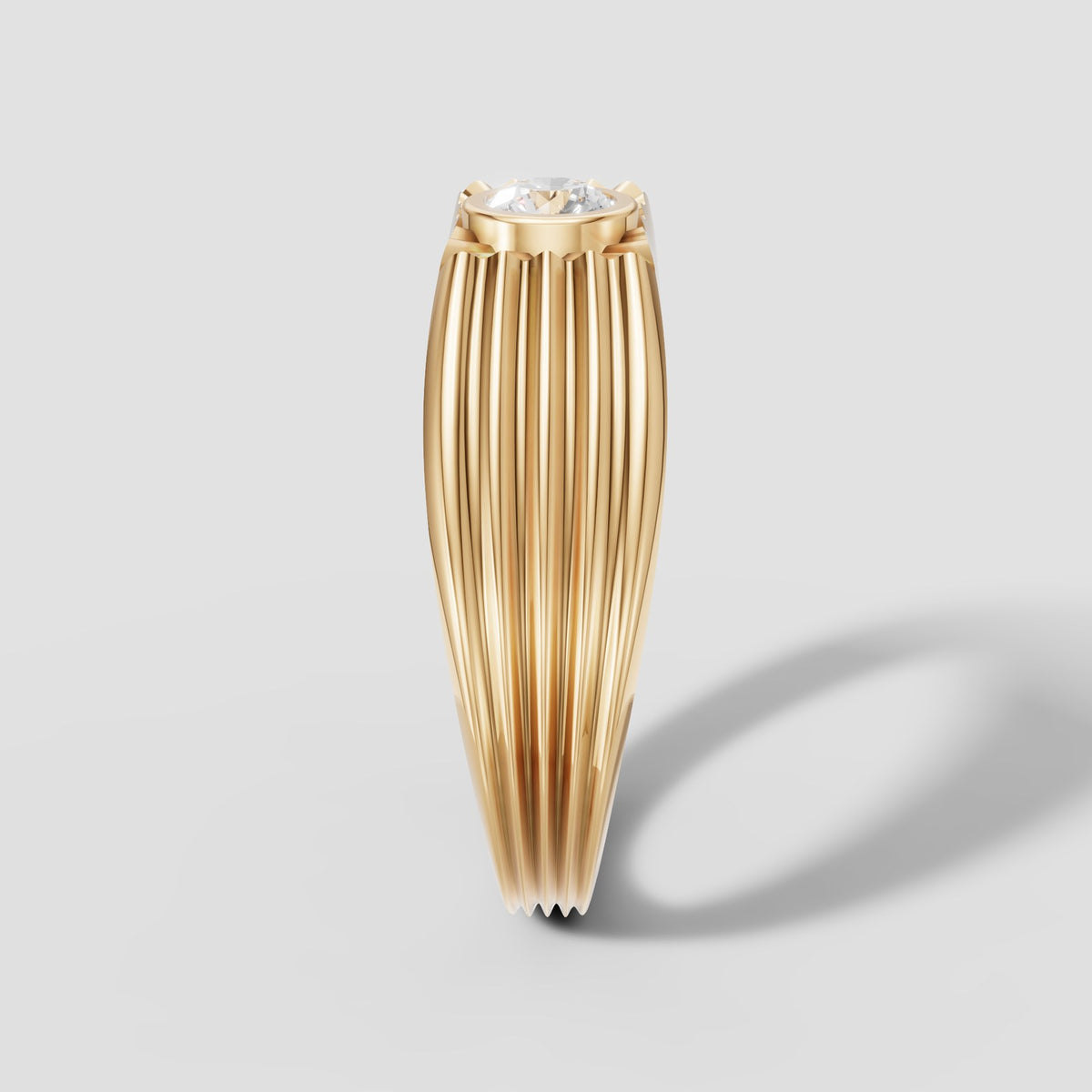 Apollo Sunburst Ring in Yellow Gold