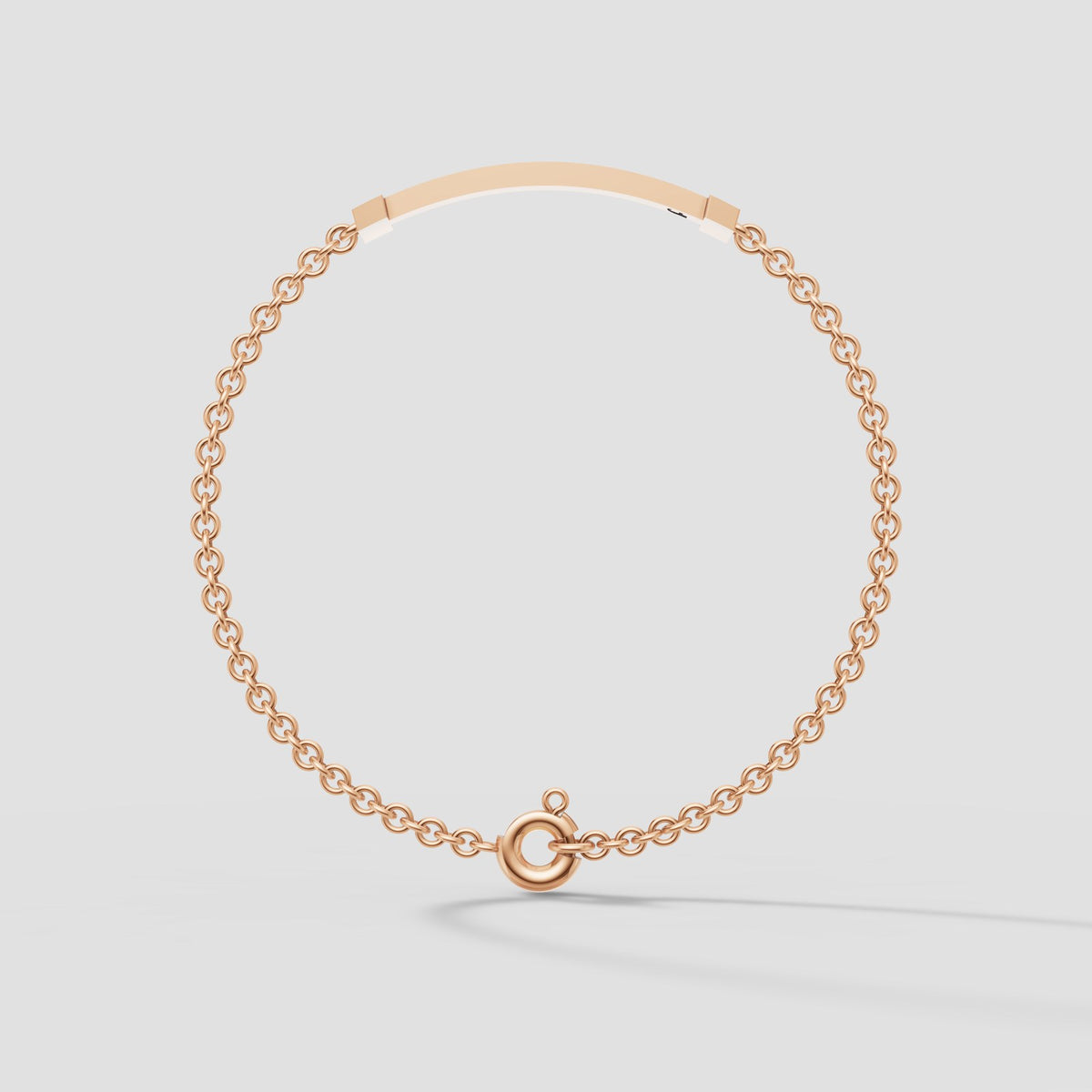 Arc Bar Chain Bracelet in Rose Gold