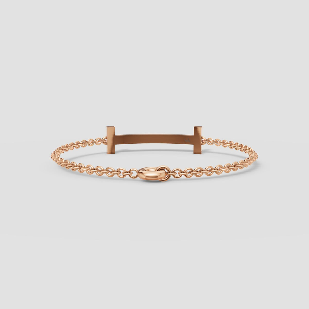 Arc Bar Chain Bracelet in Rose Gold