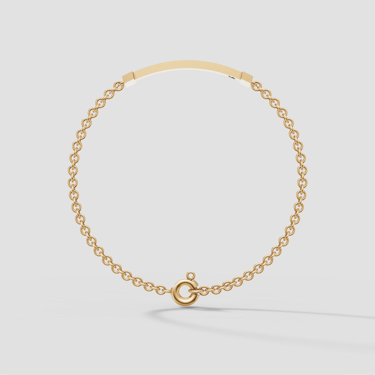 Arc Bar Chain Bracelet in Yellow Gold