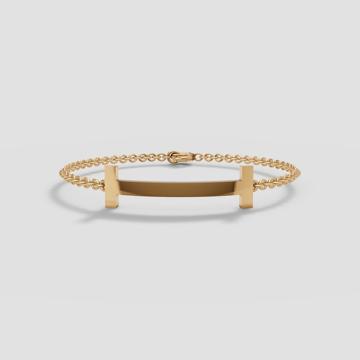 Arc Bar Chain Bracelet in Yellow Gold