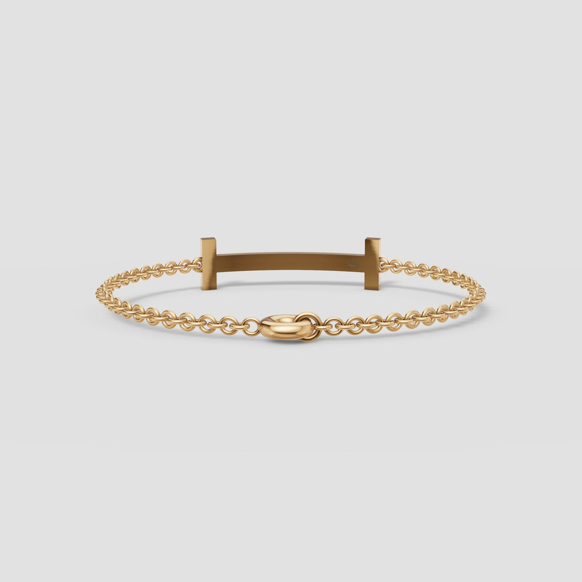 Arc Bar Chain Bracelet in Yellow Gold