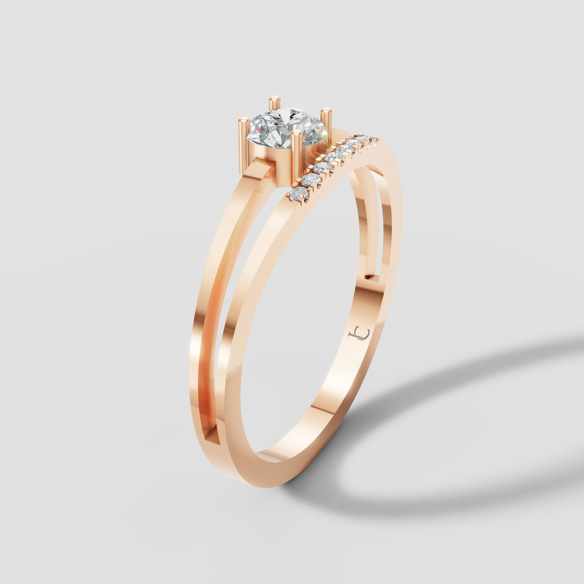Aria Oval Halo in Rose Gold