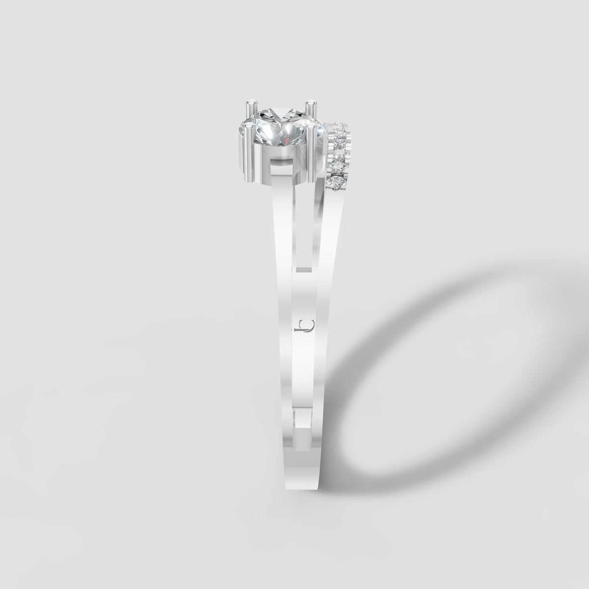 Aria Oval Halo in White Gold