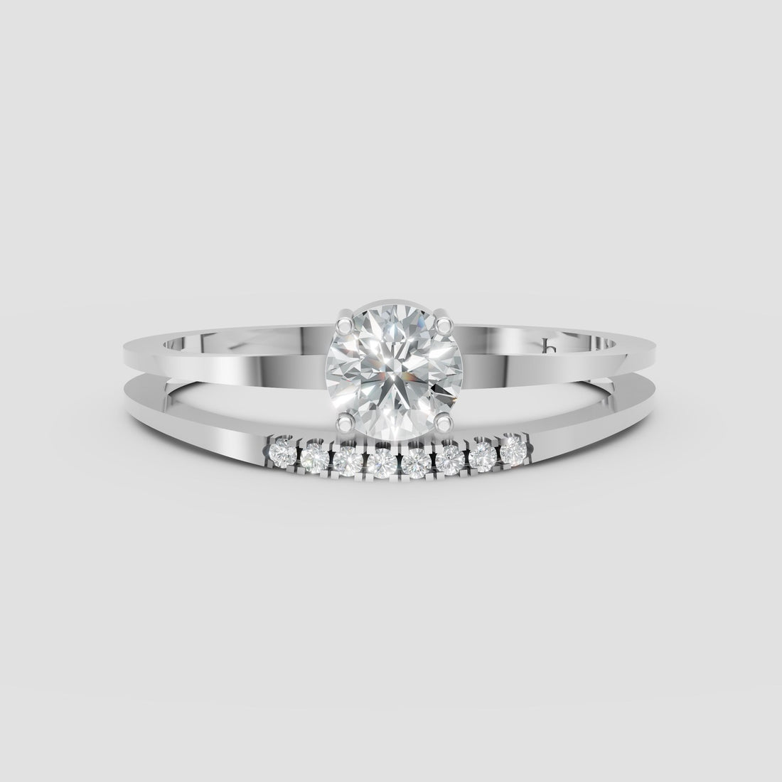 Aria Oval Halo in White Gold