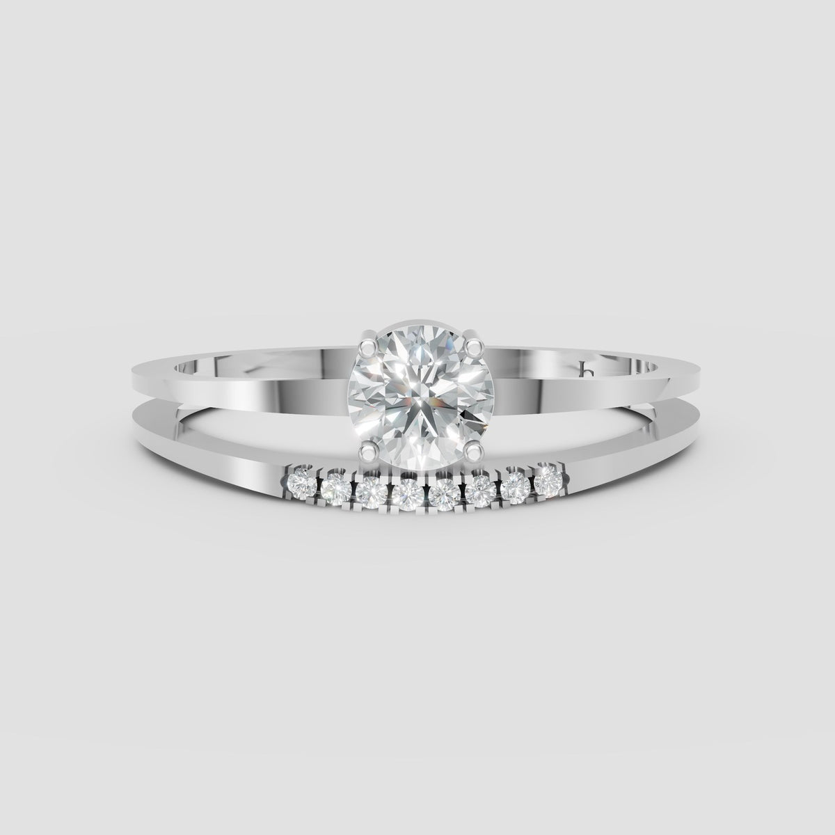 Aria Oval Halo in White Gold