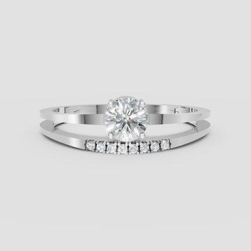 Aria Oval Halo in White Gold