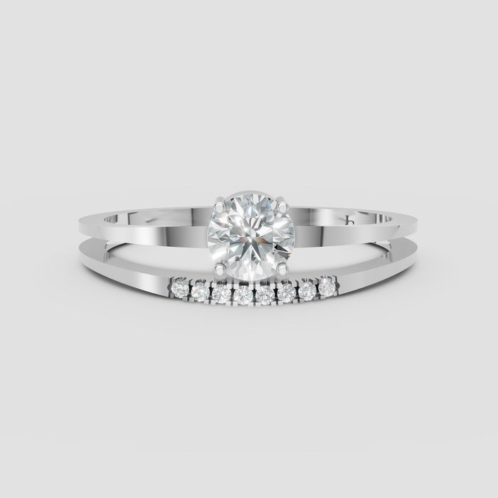 Aria Oval Halo in White Gold