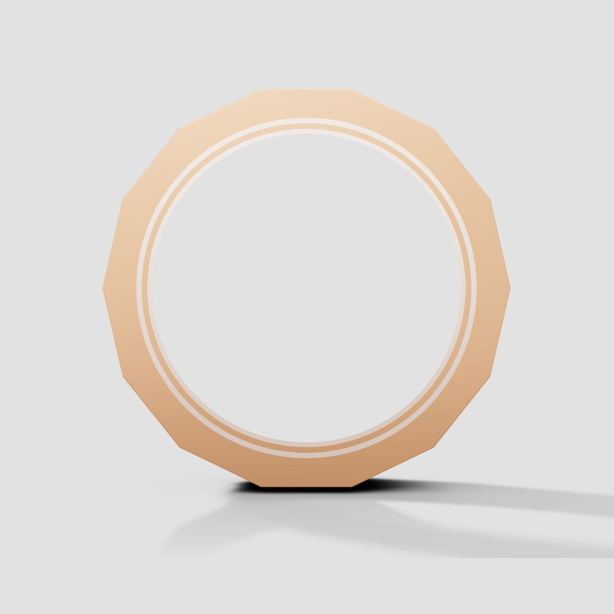 Arlo Faceted Band in Rose Gold