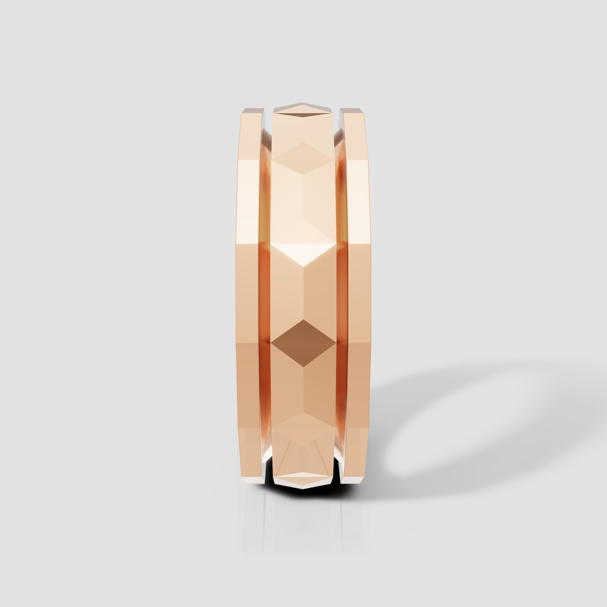 Arlo Faceted Band in Rose Gold