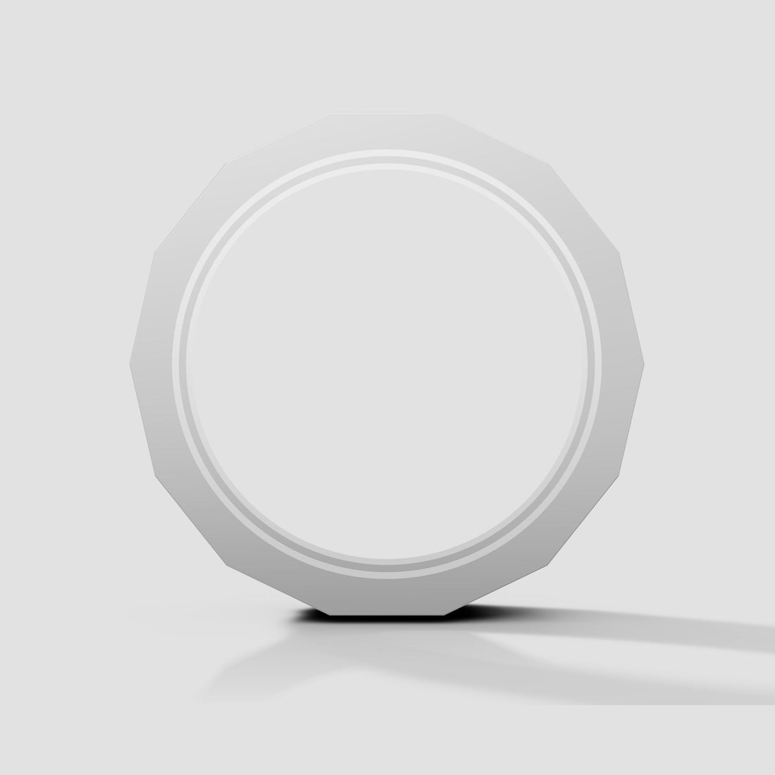 Arlo Faceted Band in White Gold