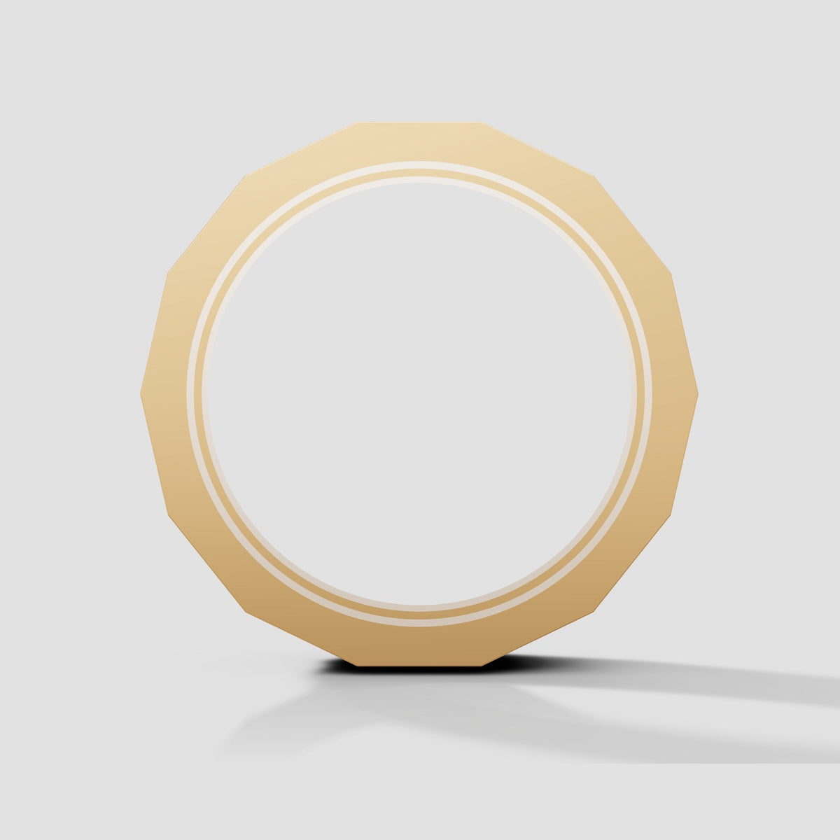 Arlo Faceted Band in Yellow Gold