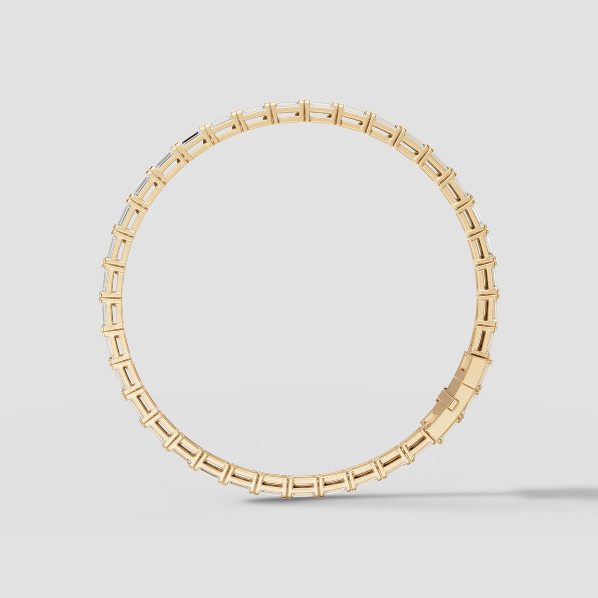 Baguette Tennis Bracelet in Yellow Gold
