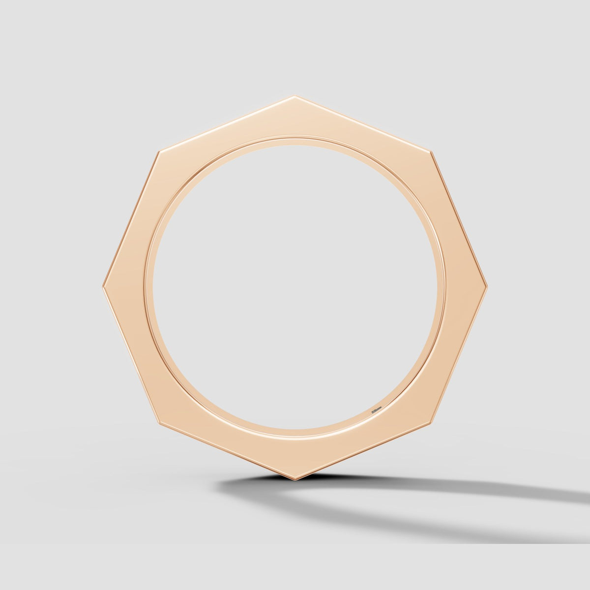 Brennan Octagon Band in Rose Gold