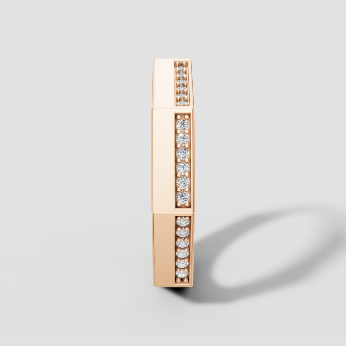Brennan Octagon Band in Rose Gold