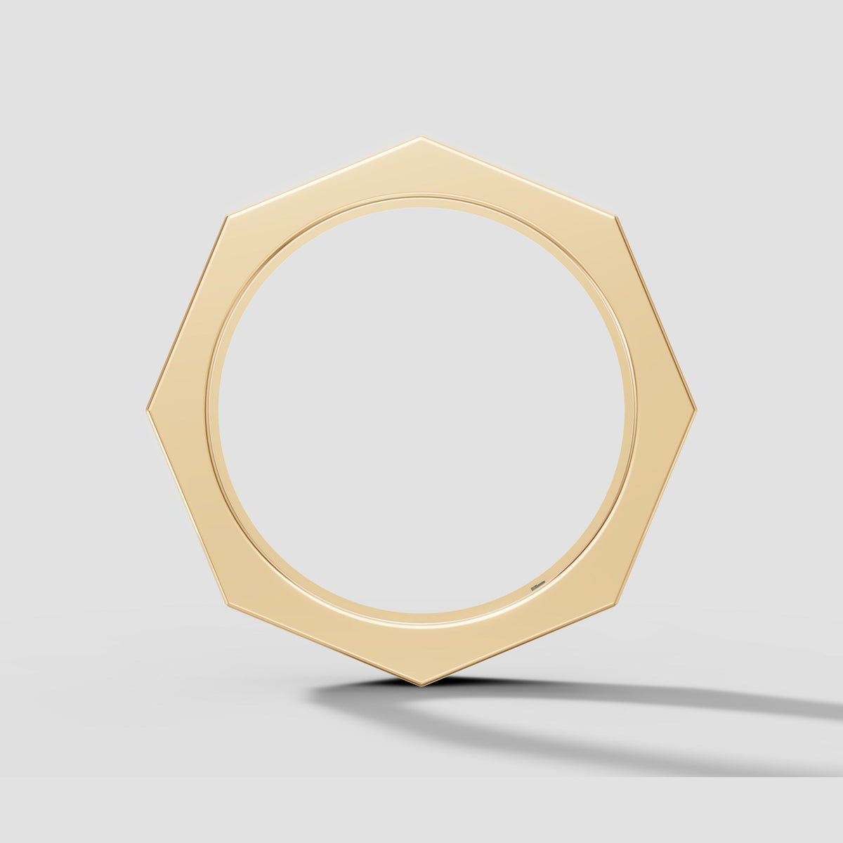 Brennan Octagon Band in Yellow Gold