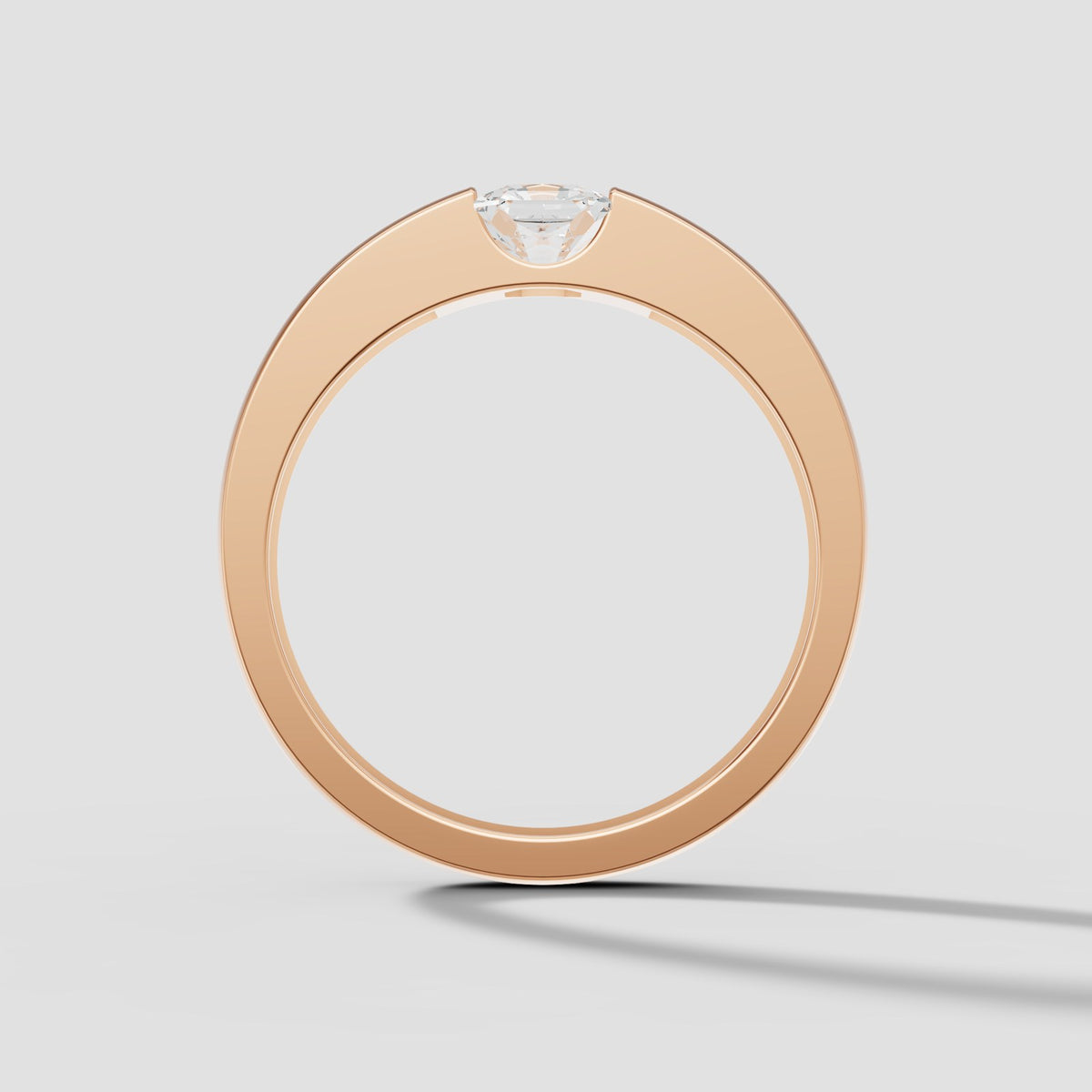Cassius Radiant Band in Rose Gold
