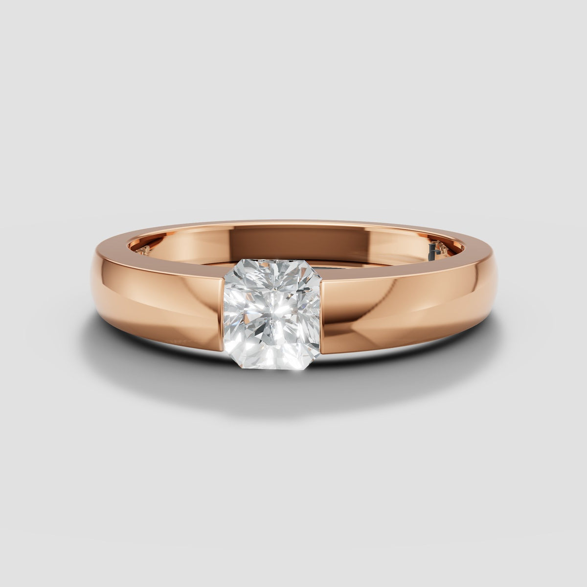 Cassius Radiant Band in Rose Gold