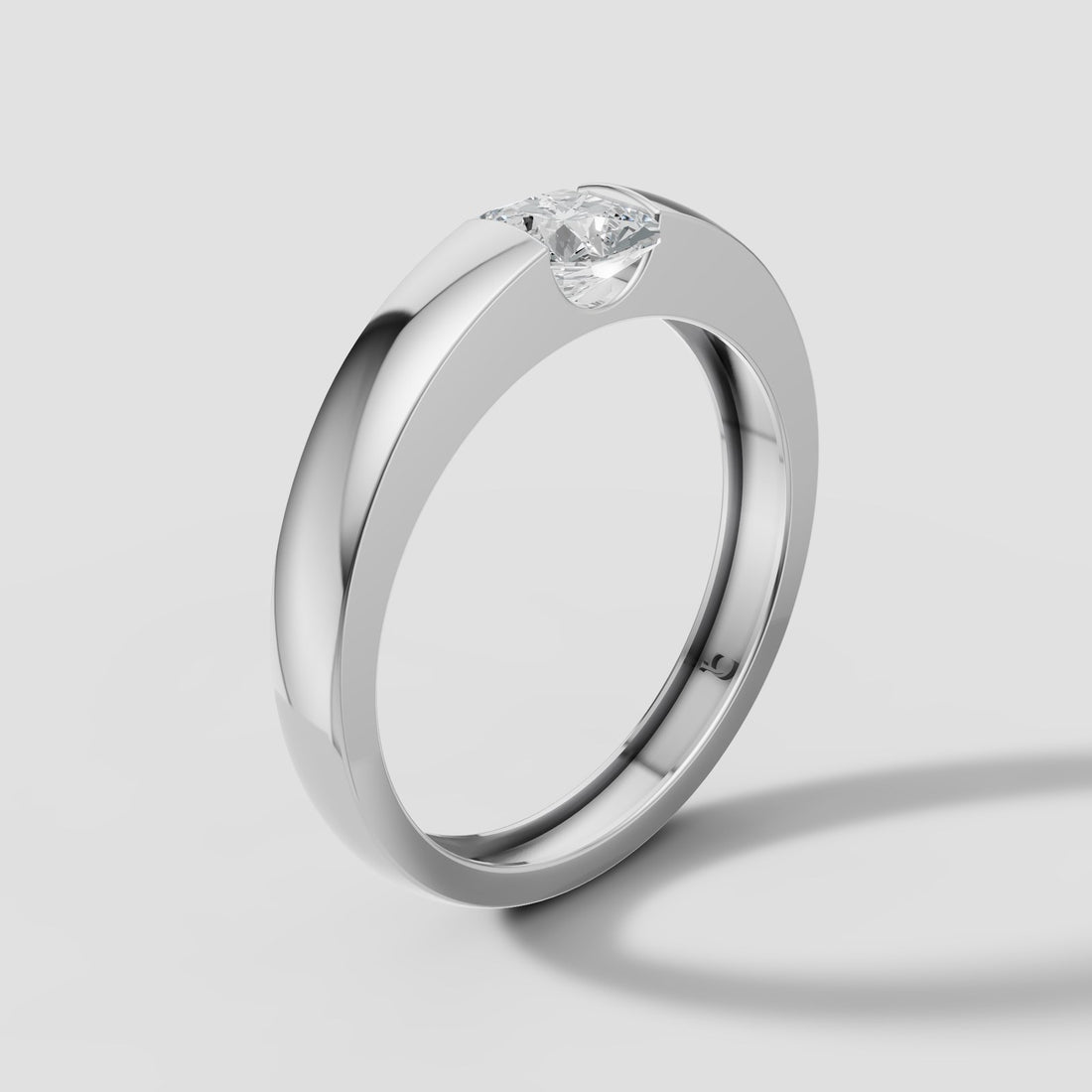 Cassius Radiant Band in White Gold