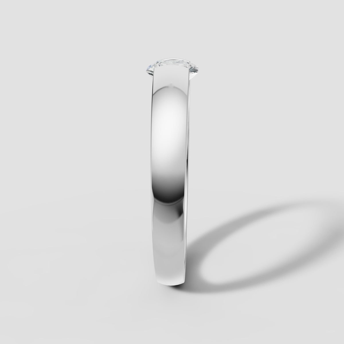 Cassius Radiant Band in White Gold