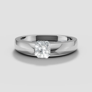 Cassius Radiant Band in White Gold
