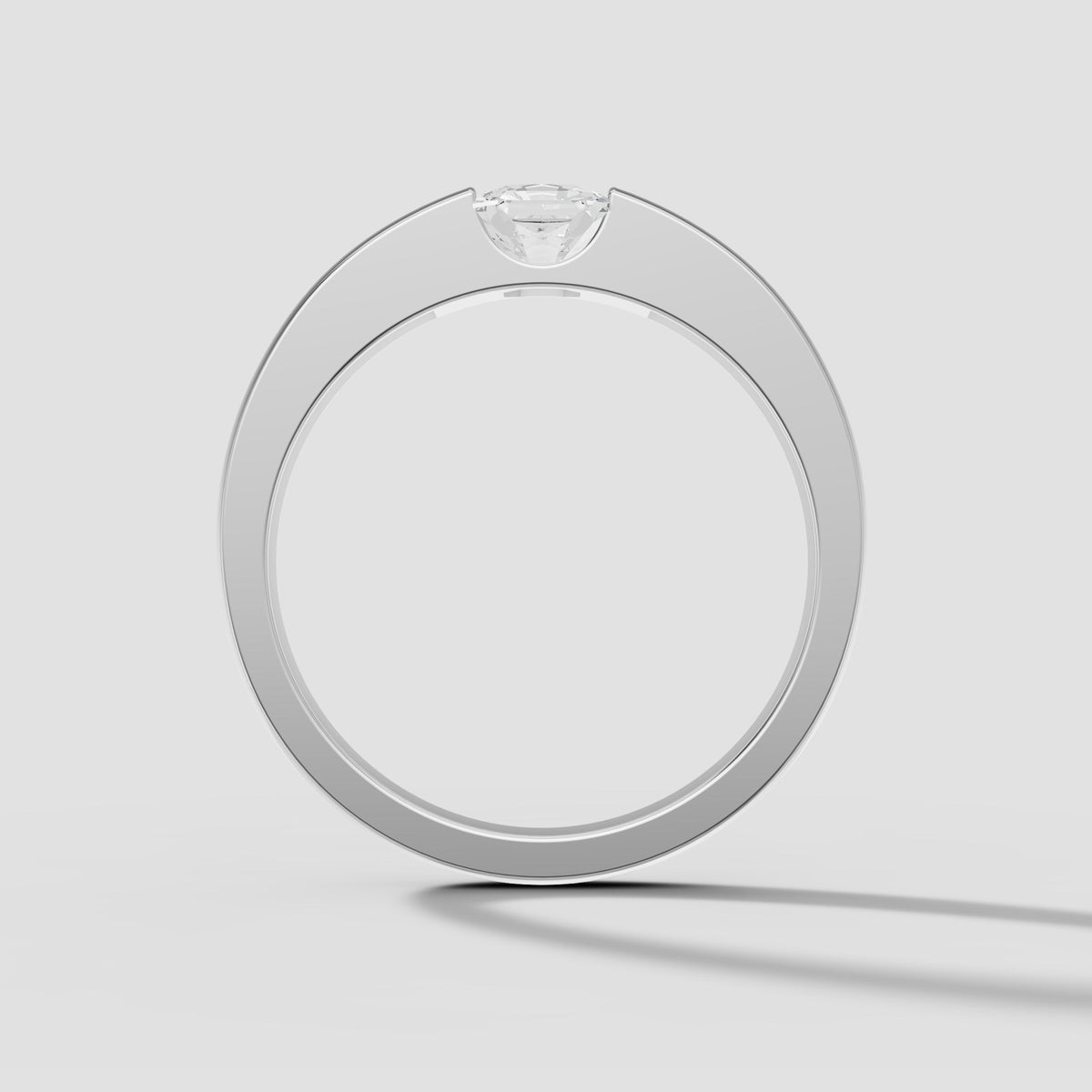 Cassius Radiant Band in White Gold