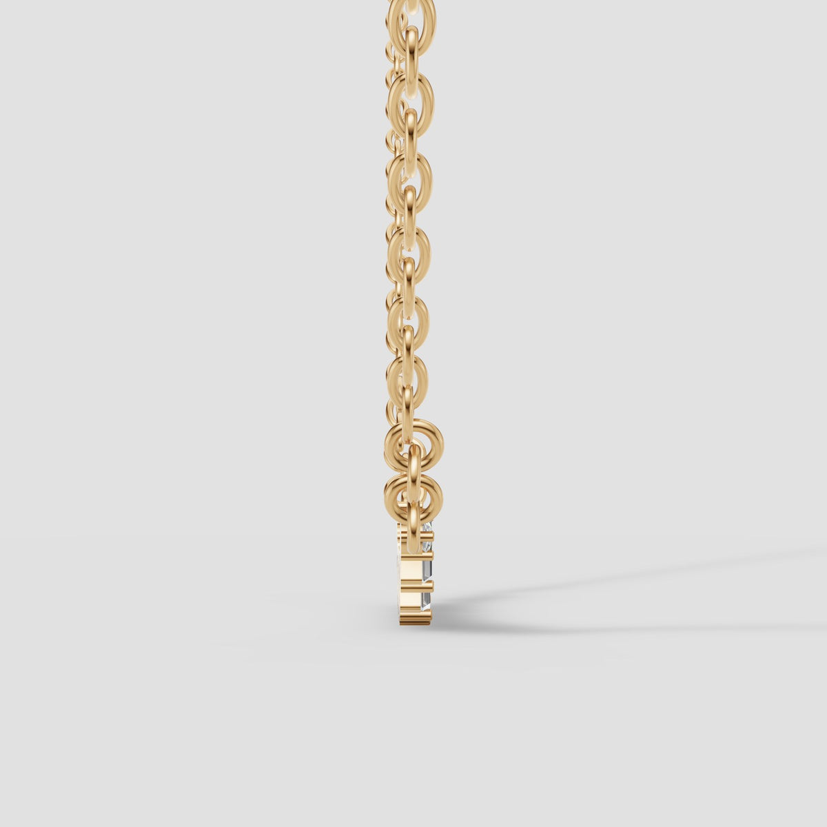 Cluster Bar Necklace in Yellow Gold
