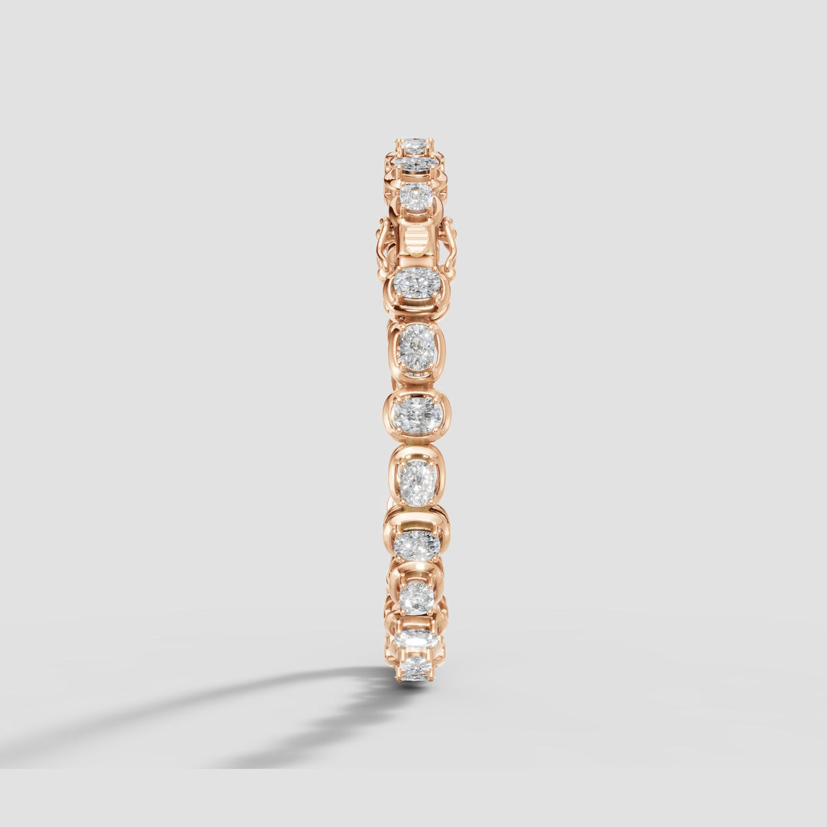 Cushion Tennis Bracelet in Rose Gold