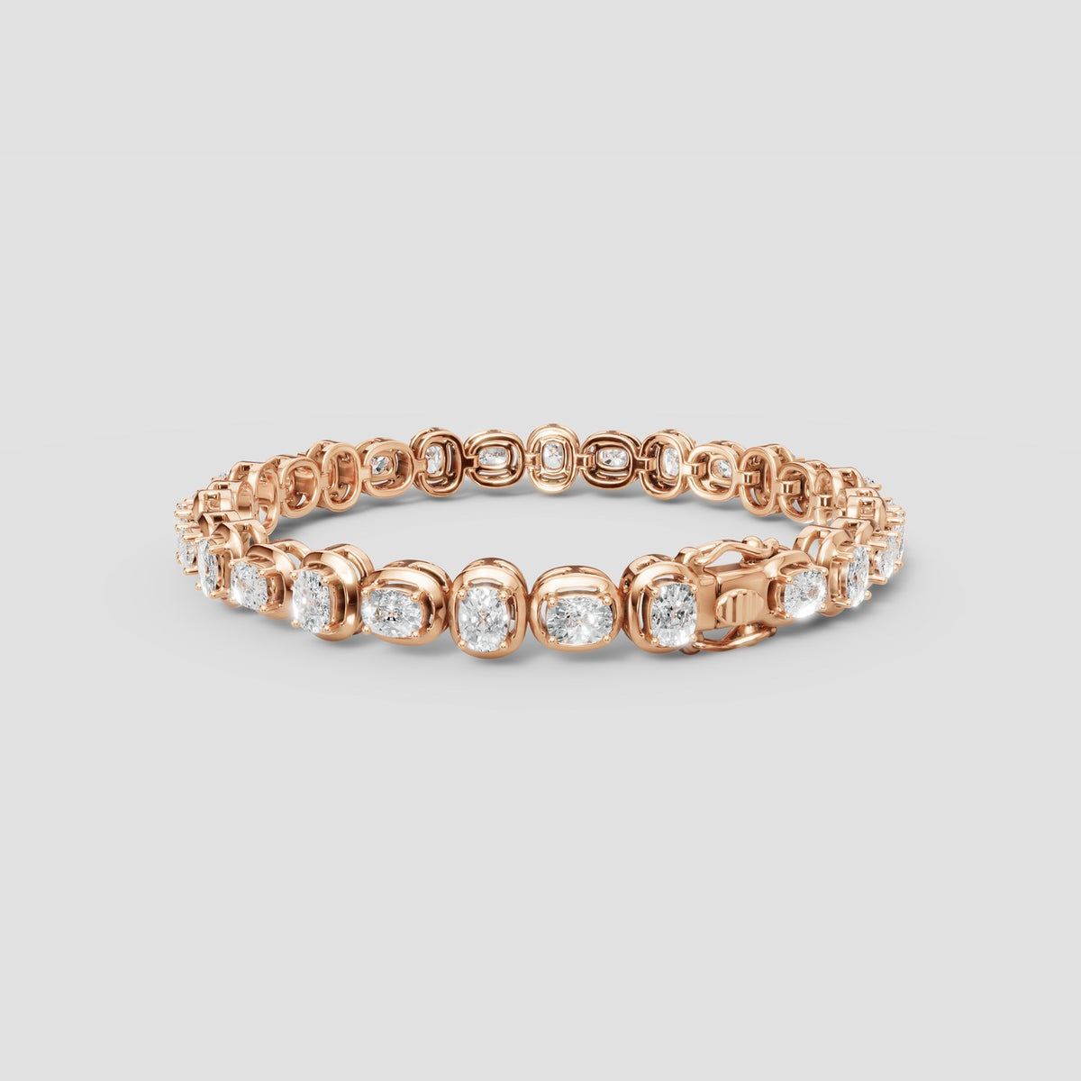 Cushion Tennis Bracelet in Rose Gold
