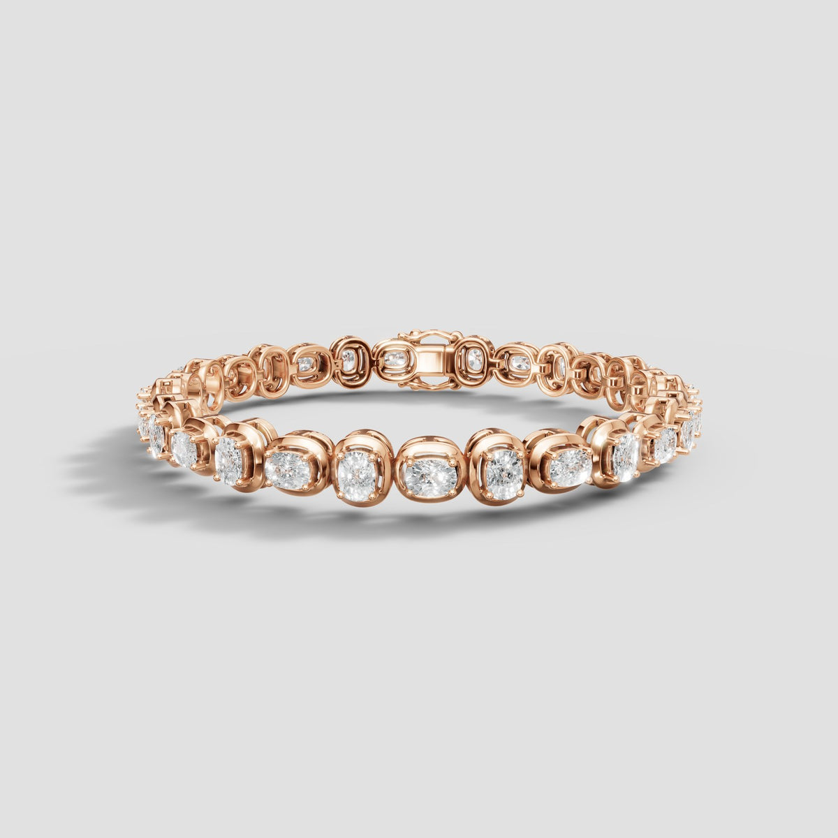Cushion Tennis Bracelet in Rose Gold