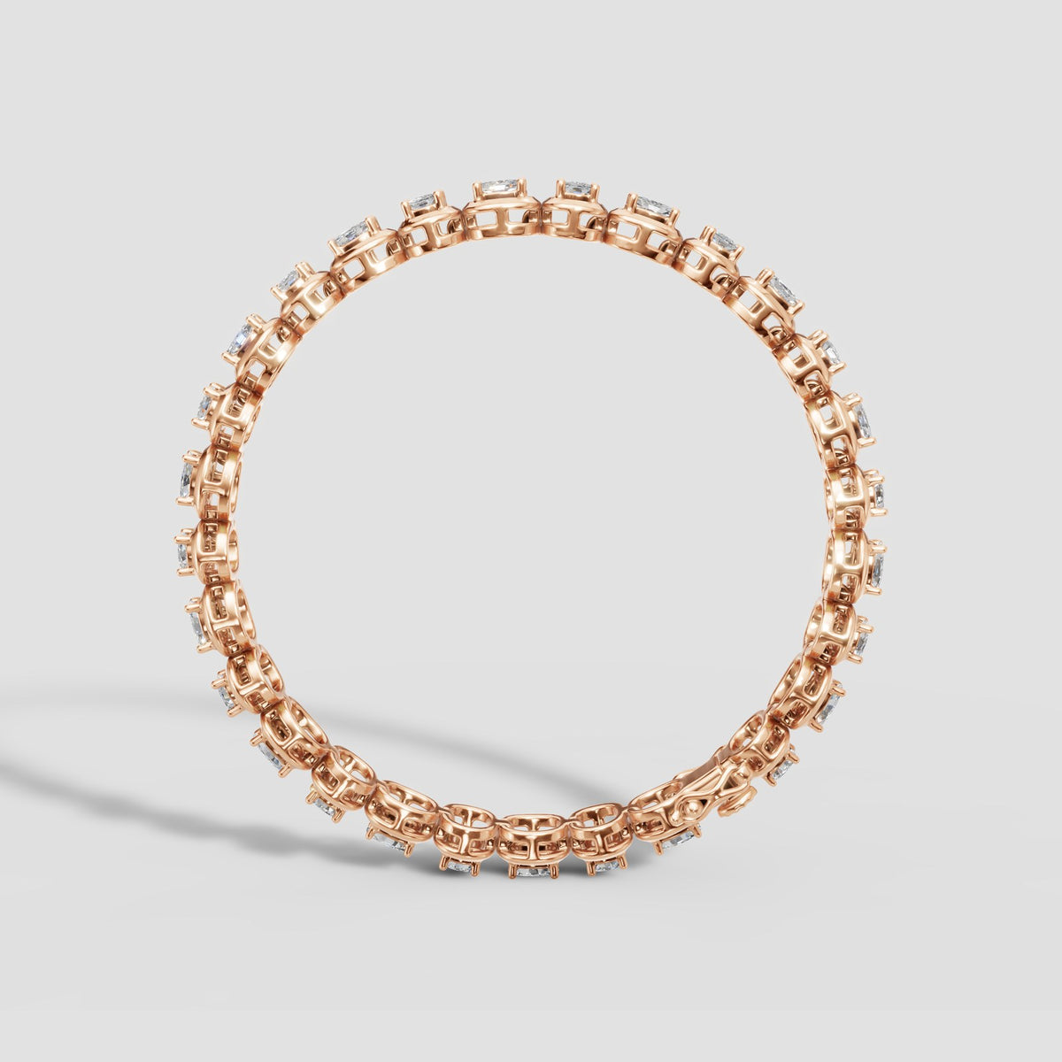 Cushion Tennis Bracelet in Rose Gold