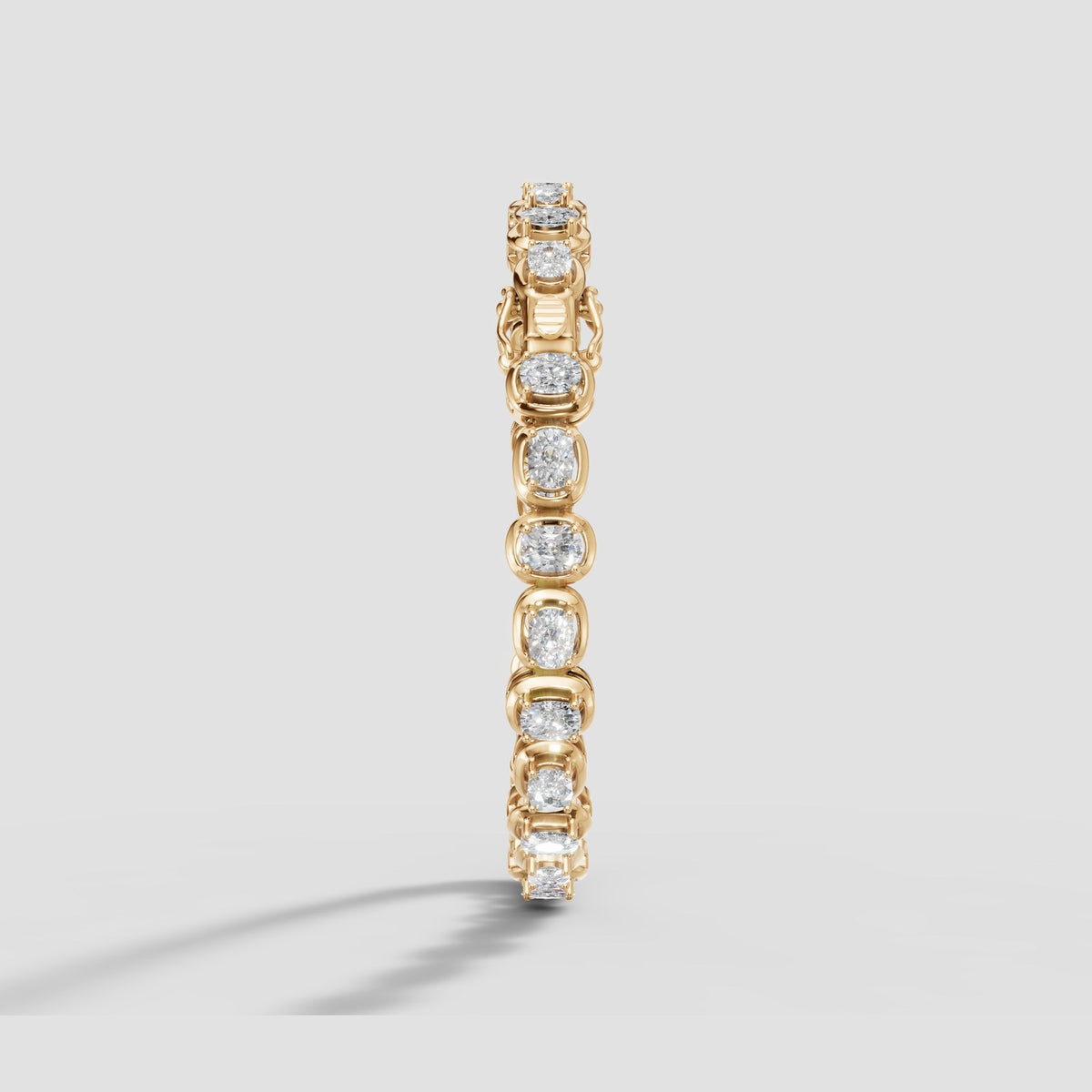 Cushion Tennis Bracelet in Yellow Gold