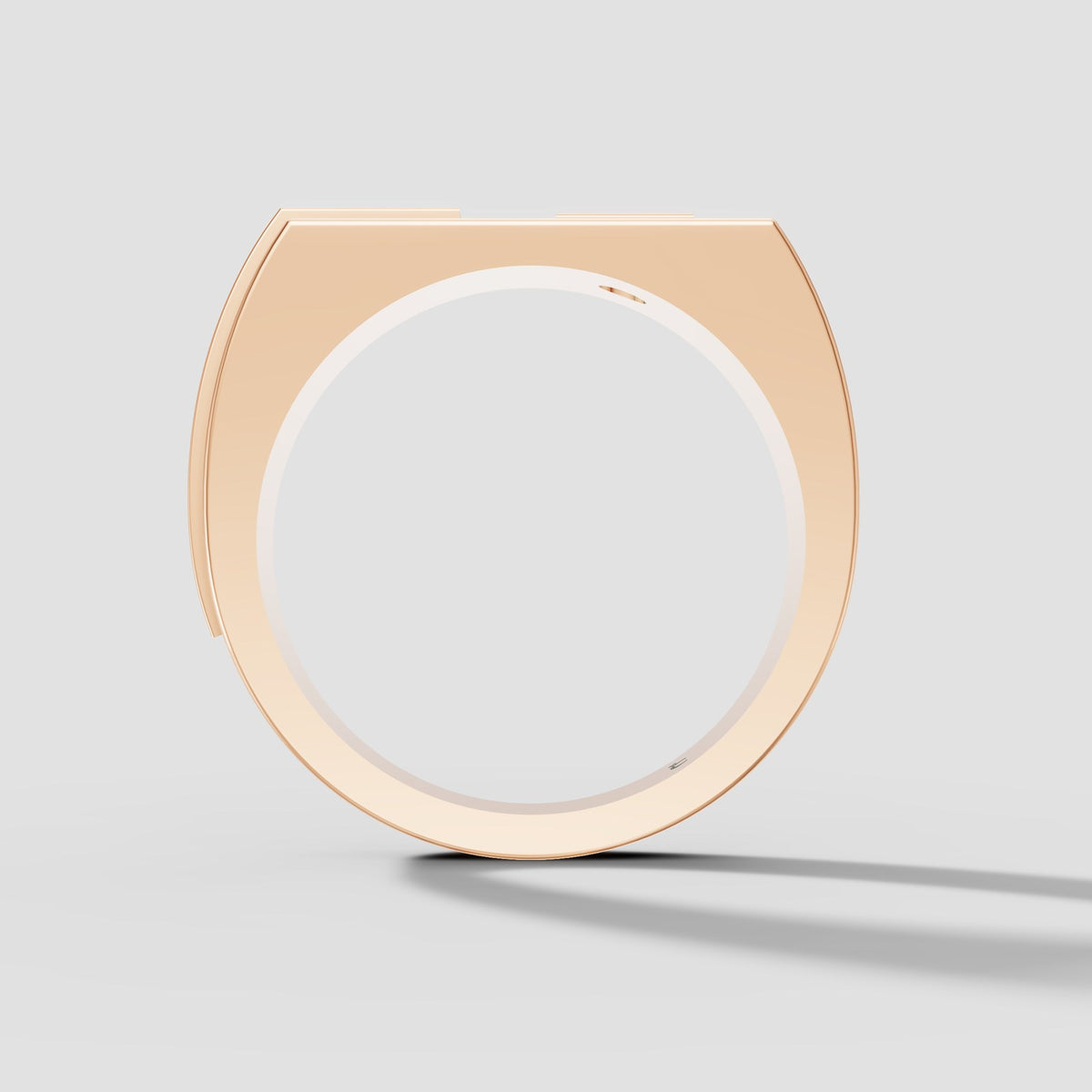 Cyrus Offset Signet in Rose Gold