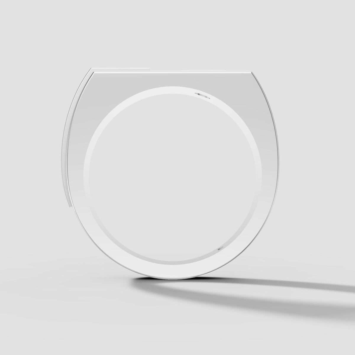 Cyrus Offset Signet in White Gold
