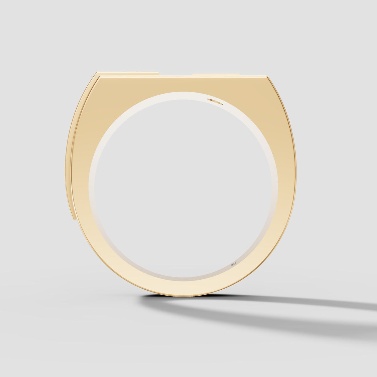 Cyrus Offset Signet in Yellow Gold
