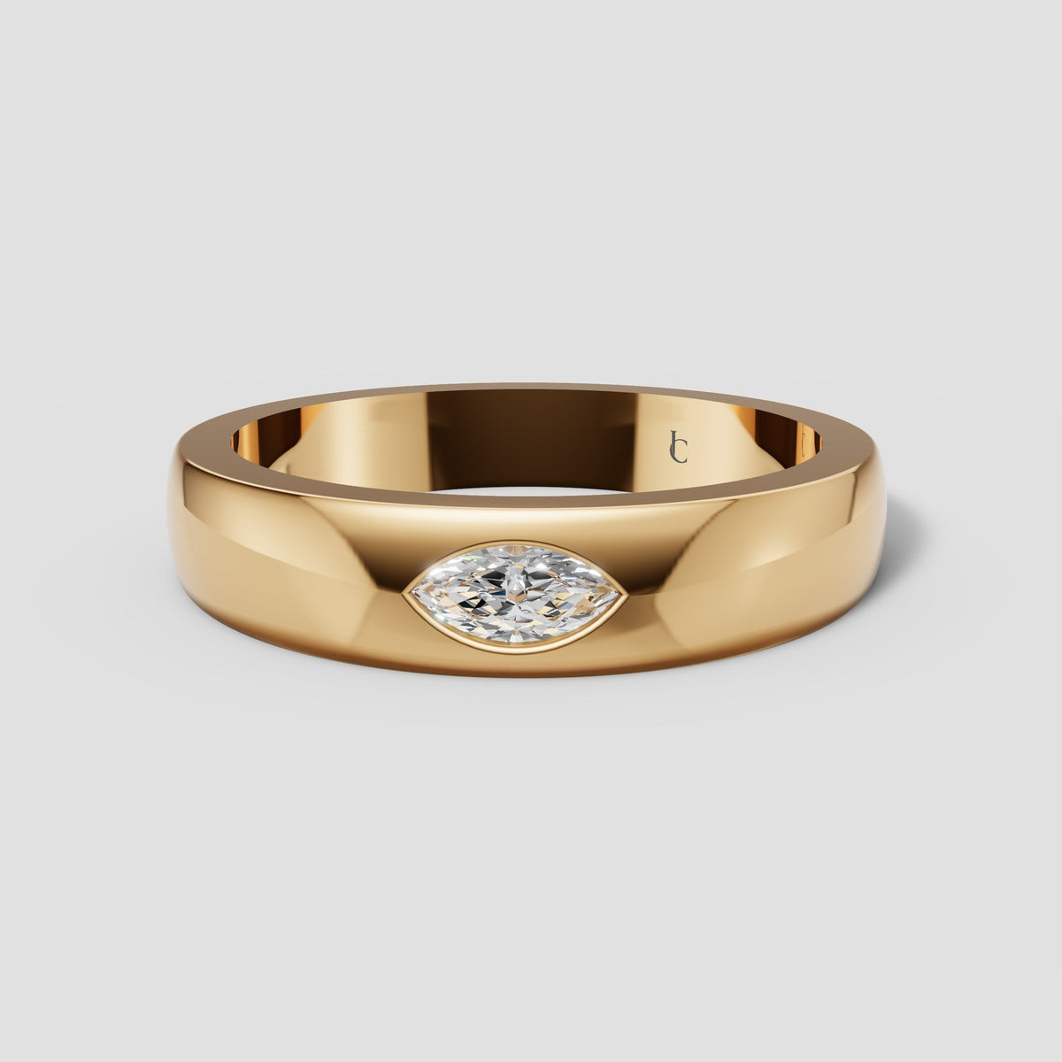 Dorian Marquise Band in Yellow Gold