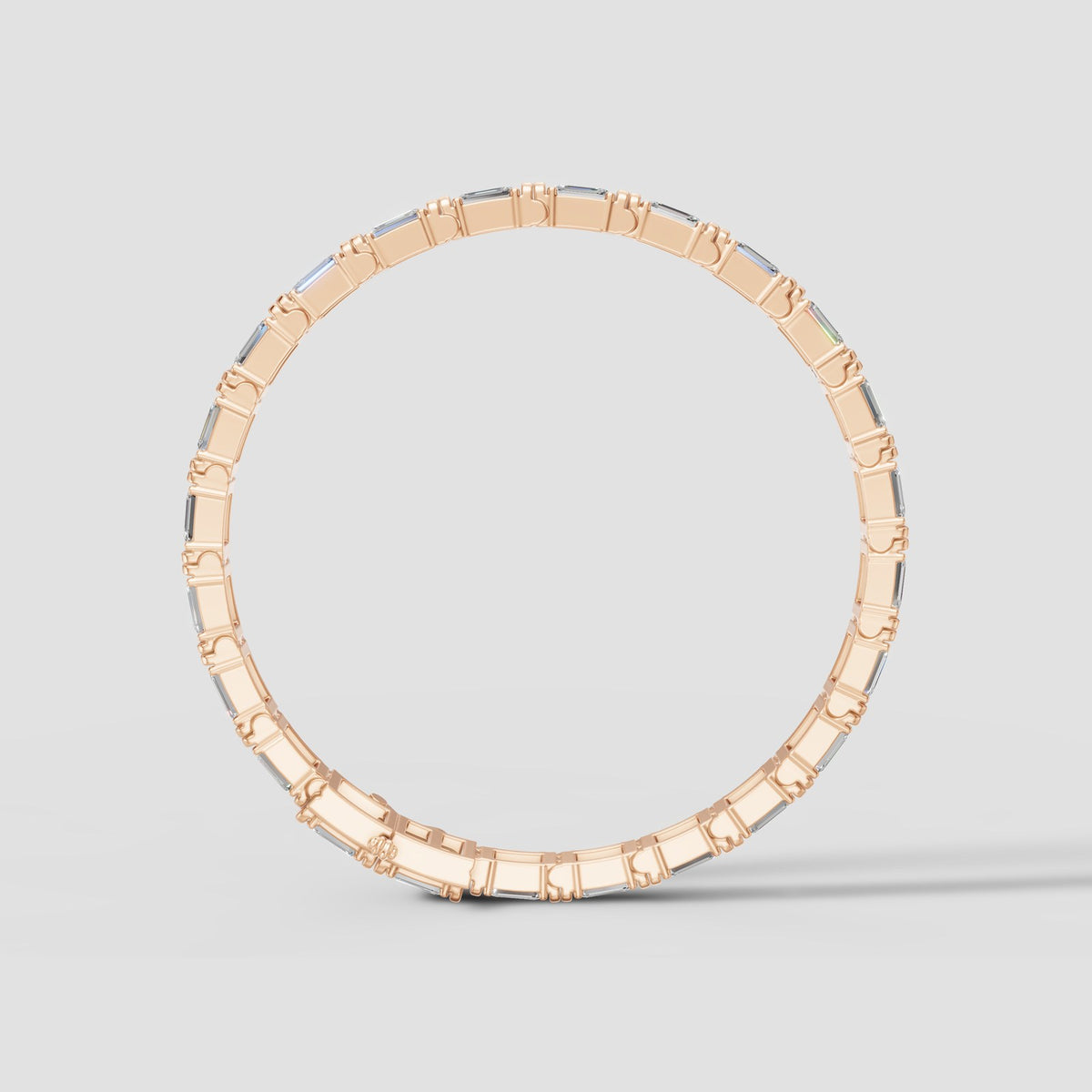 Emerald Cut Tennis Bracelet in Rose Gold