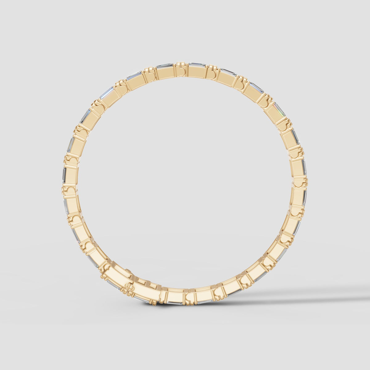 Emerald Cut Tennis Bracelet in Yellow Gold