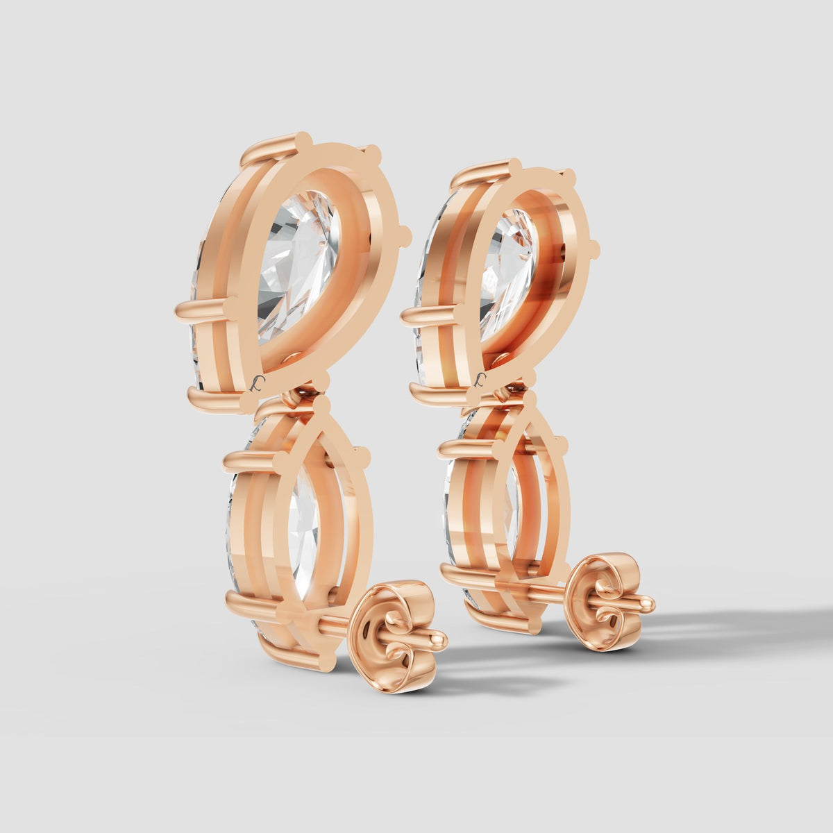 Etoile Marquise and Pear Drops in Rose Gold